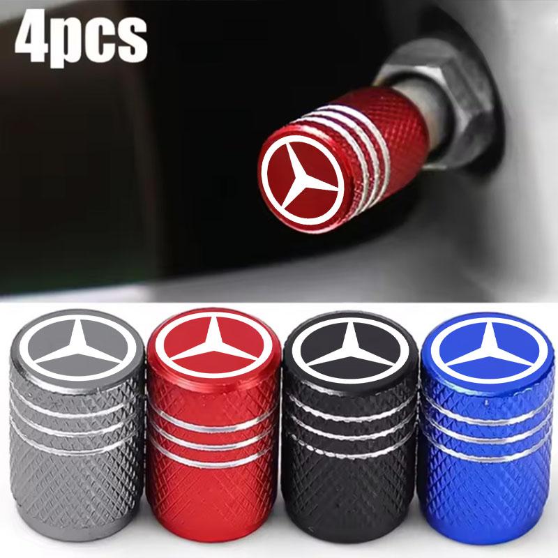Car Tire Valve Cap Aluminum Tire Wheel Stem Air Valve Cap For Mercedes Benz B/C/E/S Class W203 W204 W205 W210 W211 W212 W221 CS1