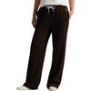 Polo Ralph Lauren Solid Color Fleece Drawstring Wide Leg Sports Casual Pants Women Bottoms 211977959-005