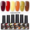 6-Color Nail Polish Glue Set, Popular Color Nail Glue, Phototherapy Nail Polish Glue Can Be Matched Arbitrarily.