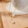 French Elegant Rose Necklace Super Fairy Spring Gentle Water Drop Pendant White Girl Sweet Clavicle Chain