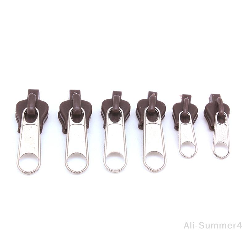 6pcs Instant Zipper Universal Instant Fix Zipper Repair Kit Replacement Zip Slider for DIY Sew