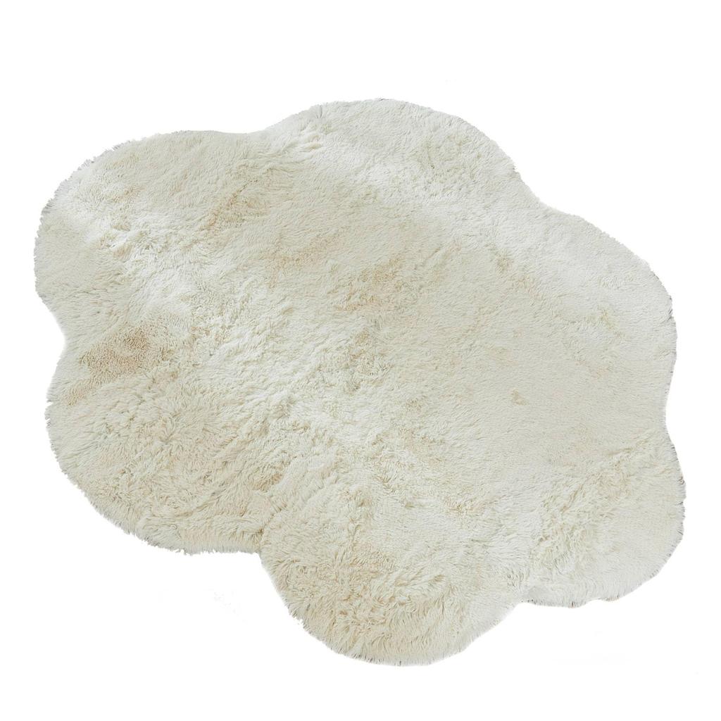 Glam Style Washable Odor Snow Rug, Non-Slip, Antibacterial, Resistant, All-Season, Cloud-Shaped, 130x170cm,