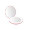 Rechargeable Foldable LED Makeup Mirror - Portable Handheld Vanity Table Mirror with Lights