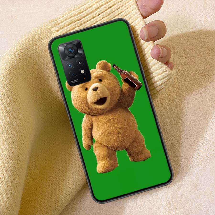 Funny And Cute Bear Phone Case For Redmi Note 13 14 15 Pro Plus 12 13C 12C 15C 9 10 10C 9T 9C 9A TPU Soft Cover Clear Cell Cases
