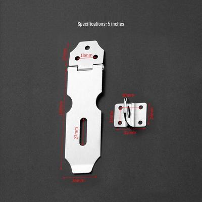 304 Stainless Steel 90-Degree Hasp Latch
