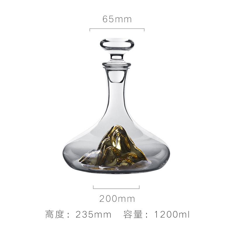 Waist Iceberg Fast Decanter Luxury Ice Blue Crystal Glass Decanter Set for Home Bar