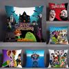 FILM H-Hotel T-Transylvania Pillow Case Square Double-Sided Printing Short Plush Sofa Cushion Cover Bedroom Bedside Pillow