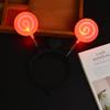 Yellow Glow Stick Lollipop Headband: Luminous Children's Headdress for Concerts and Cheering
