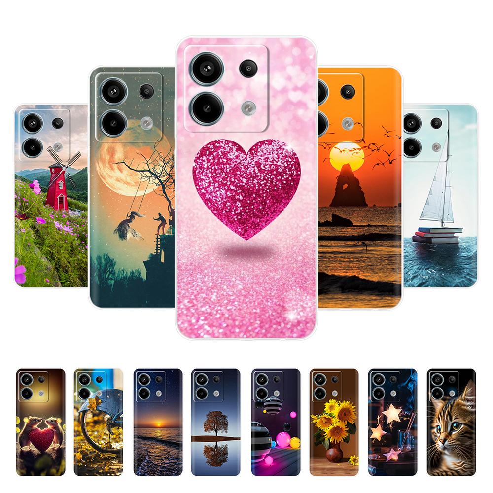 Etui do Xiaomi Redmi Note 13 Pro 5G Urocze Serduszko Miłości Silikonowe Miękkie Pokrowiec na Telefon Dla Redmi Note 13 5G Coque Etui Redmi Note13 Przezroczyste