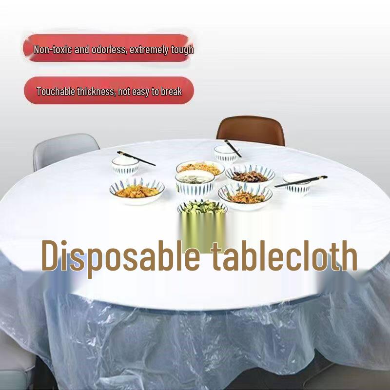 ZISIZ Thickened Disposable Plastic Tablecloth