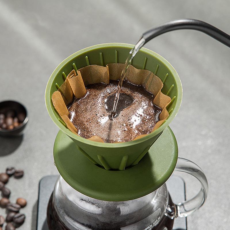 Collapsible Coffee Filter Portable Silicone Drip Coffee Tea Holder Funnel Basket Reusable Tea Pot Cake Cup Coffee Filter Dripper