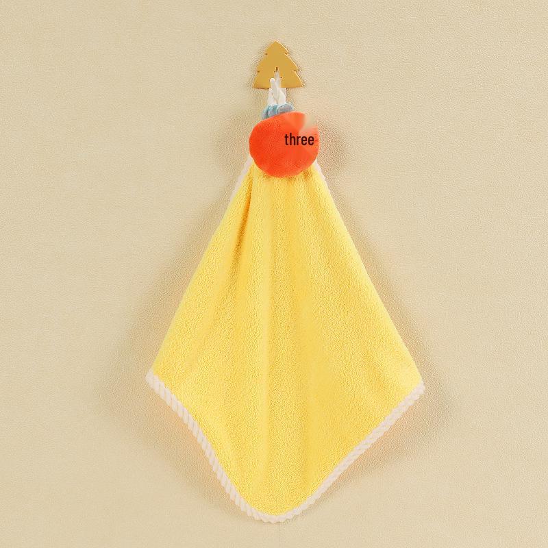 Cute Absorbent Hanging Hand Towel for Kids - Ideal for Bathroom or Kitchen Use