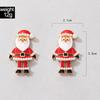 Cute Santa Claus Stud Earrings for Women Delicate Imitation Pearl Christmas Earrings New Year Party Jewelry Christmas Gift