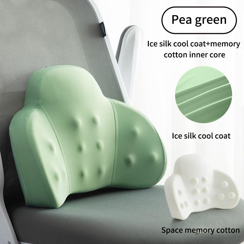 Подушка для поясницы Qaist Office с эффектом памяти из хлопка для сидения на долгое время Эргономичная поясничная поддержка Массажная спина 30x40cm 8319₽