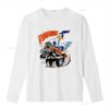 Road Runner Cartoon T Shirt Orange Hot Rod Car Design for Mens Fashion Vintage Washed Breathable Stylish Streetwear Fashion