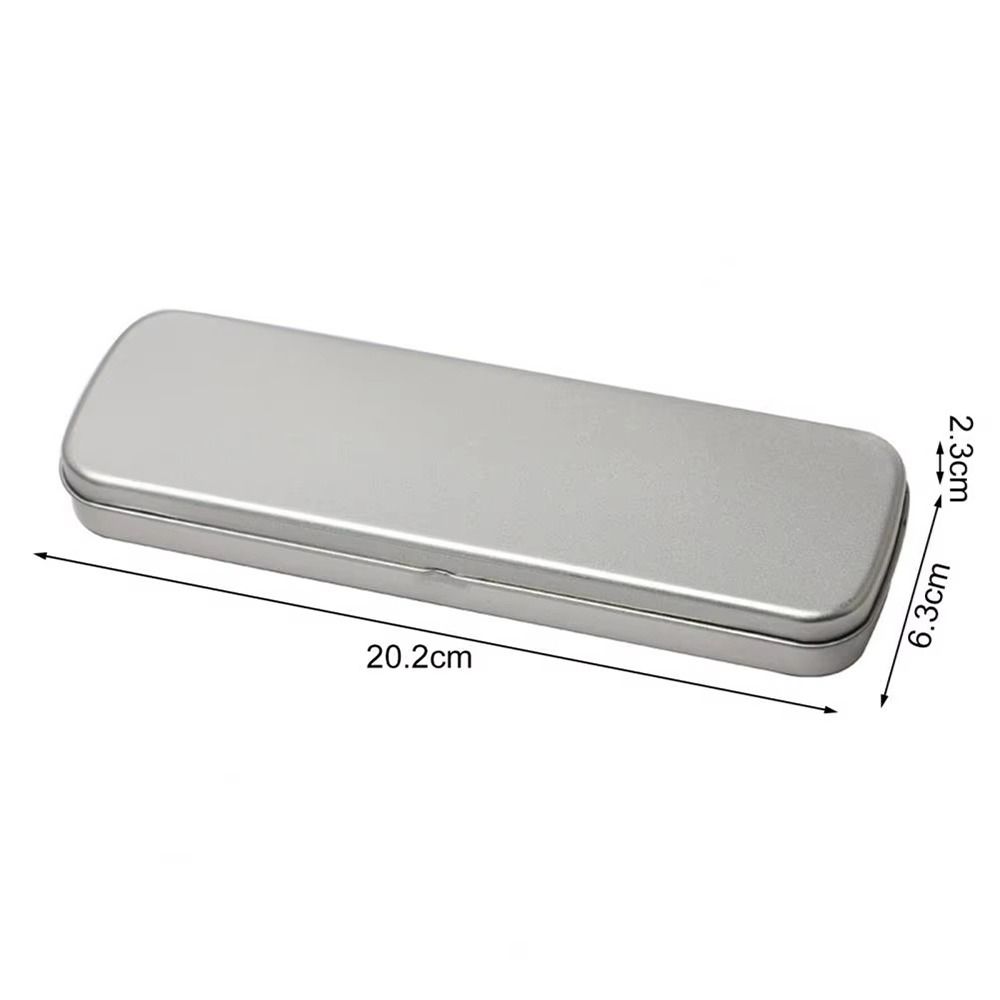 1Pcs New Rectangular Metal Pen Box Fountain Pen Spacious Pencil Case Versatile Tinplate Box