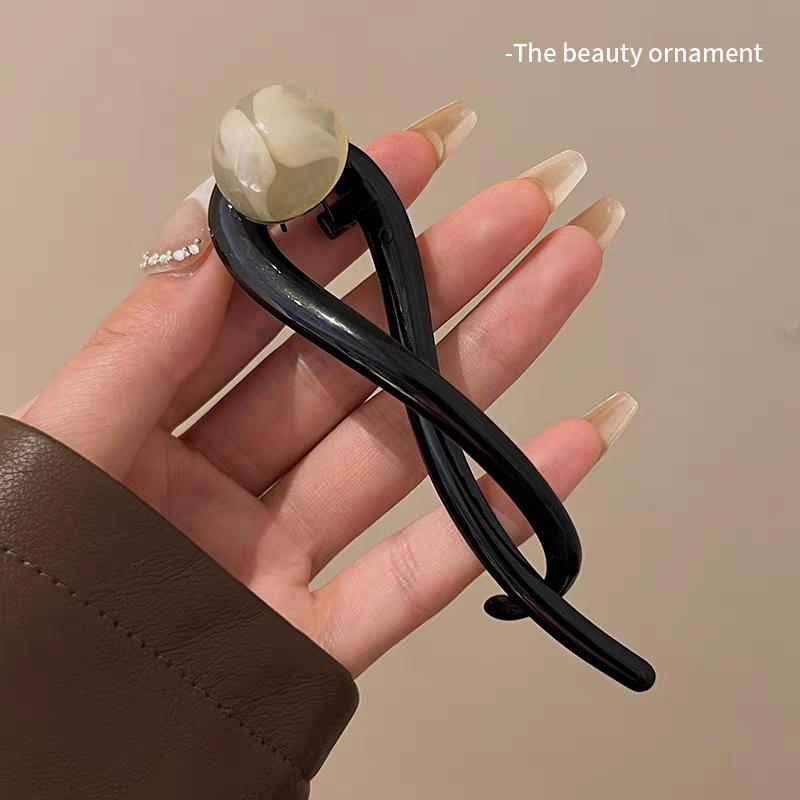 Женская элегантная заколка для хвоста, простой зажим для волос, банановый твист, заколка для волос на затылке, заколка для косичек, головные уборы для девочек, заколка для укладки волос