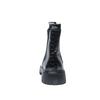 Men’s Retro Punk Thick Sole Platform Boots Black Chelsea Motorcycle Boots High Boots Plus Size