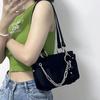 Fashi Design Gothic Chain Ladies Underarm Bag Sweet Cool Y2k Women Square Shoulder Bags Black Pop Female Tote Handbag Purse