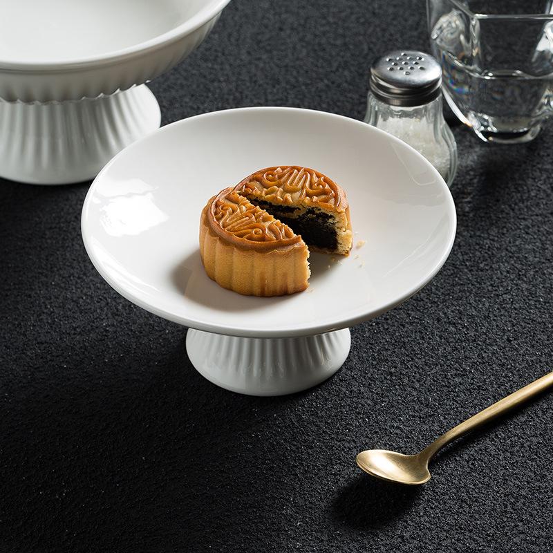 Japanese Style Tall Fruit and Tea Snack Plate - Hotel Exclusive High-End Dessert Stand and Cold Dish Decoration for Office