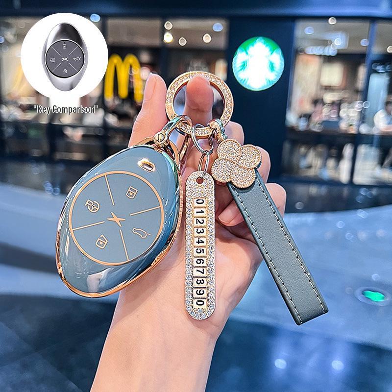 Premium Key Cover & Keychain for Xiaopeng P7, G6, New P7i, P5, G3, G3i, G9 Models
