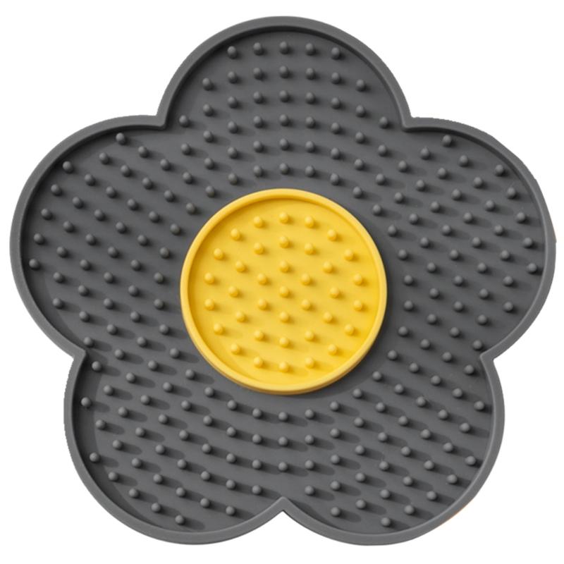 Hundeleckpad mit Saugnapf Hundeleckmatte Langsamfresser für Nass- und Trockenfutter, Leckerli, Butter