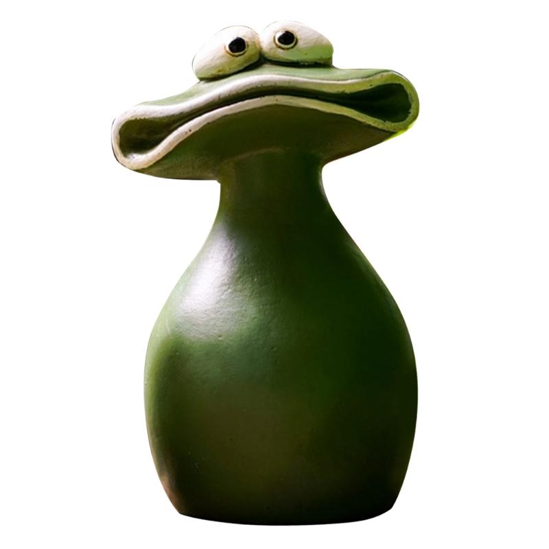 Frogs Figurines Resin Animal Garden Statues Funny Frogs Sculptures for Home Desk Decoration Funny Frogs Sculpture