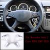 ABS Silver For Mercedes Benz C Class W204 C180 C200 2007-2013 Car Interior Decoration Trim Stickers  Car Accessories