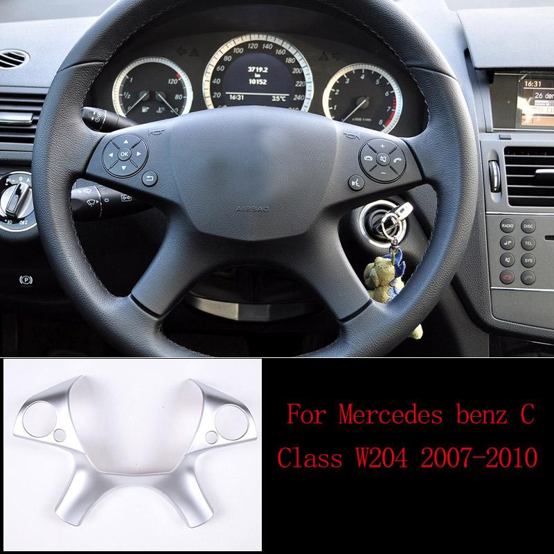 ABS Silver For Mercedes Benz C Class W204 C180 C200 2007-2013 Car Interior Decoration Trim Stickers Car Accessories