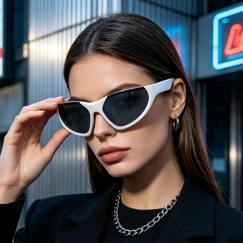 Xiaomi Men Women Y2K Futuristic Wrap‑Around Sunglasses UV400 Sport Fashion Shades for Street Outdoor Party Photos 20915