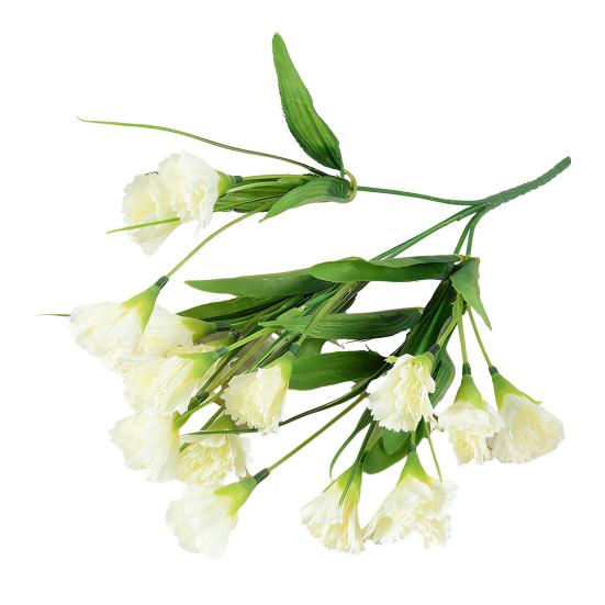 15 Heads Artificial Carnations Flower Real Touch Carnation Flower with Stem for Floral Arrangements DIY Wedding Bouquet Home Table Centerpiece