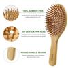 MRD Hair Brush Set, Natural Bamboo Comb Paddle Detangling Hairbrush, Wide-tooth and Tail Comb No Bristle, Suit for Women Men and Kids