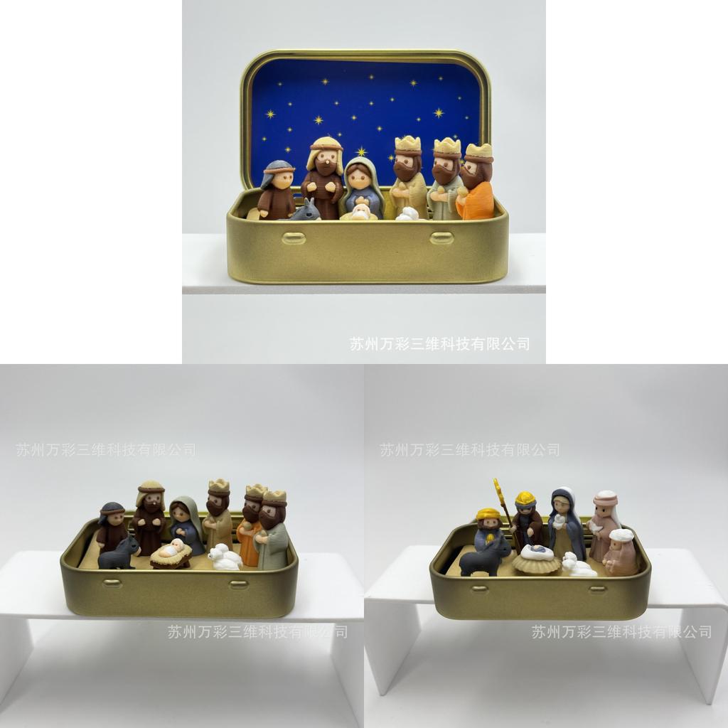 Festive 3d Printed Christmas Ornament Set With Pla Material For Home Decoration Gift
