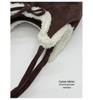 Korean-Style Plush Suede Shoulder Bag for Women - 2025 Fashion