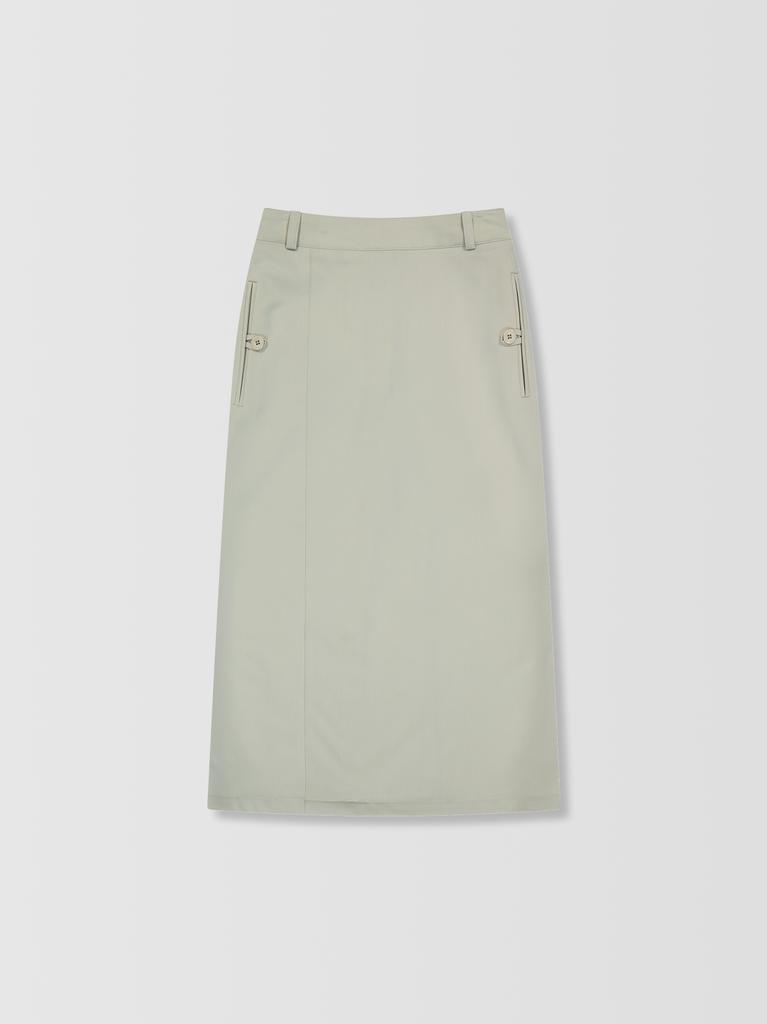 Read Read Button Pocket Haze Skirt_Cream