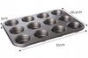 KADAX Cupcake Muffin Mold 12pcs Baking Sheet Steel Mold