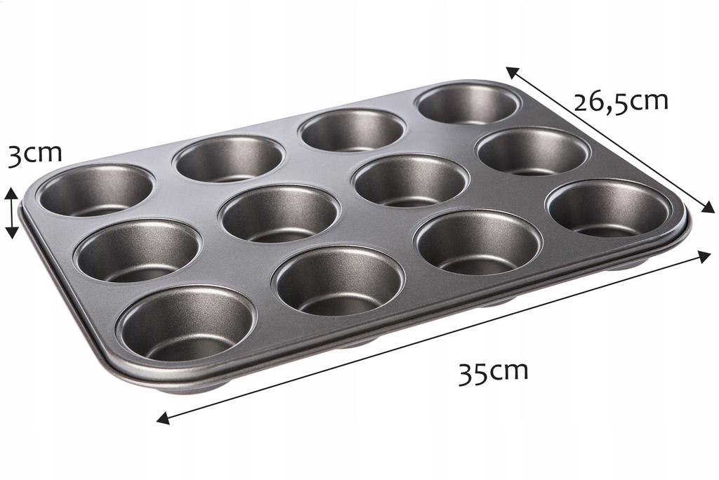 KADAX Cupcake Muffin Mold 12pcs Baking Sheet Steel Mold