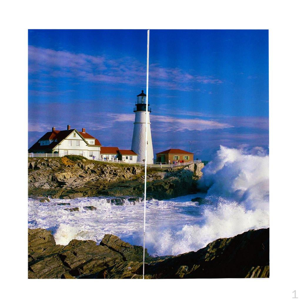 

3D шторы 2 панели для декора гостиной спальни, люверс/окно, 65x59 дюймов Villa