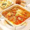 Disposable Baking Pans 10 Pcs Tin Foil Box Aluminum with Temperature Lock Insulation Insulated Cover for Cakes Pies Casseroles Oven Safe Easy
