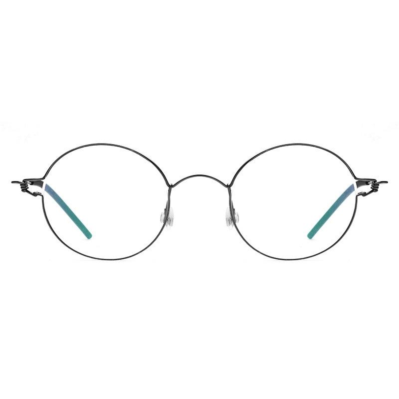 Denmark Brand Same Design Screwless Frame Women Men Round Titanium Alloy Glasses Korean Business Ultralight Eyewear