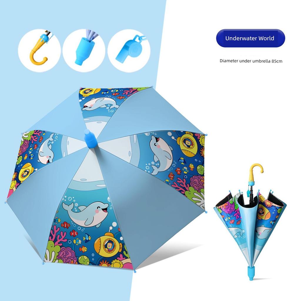 Children's Umbrella, Waterproof Cover for Kindergarten and Primary School Students, Safety Automatic Umbrella, Cute Cartoon for Boys and Girls