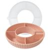 Spill proof Snacks Plate with Cover Practical Snacks Storage Container Cup Plate