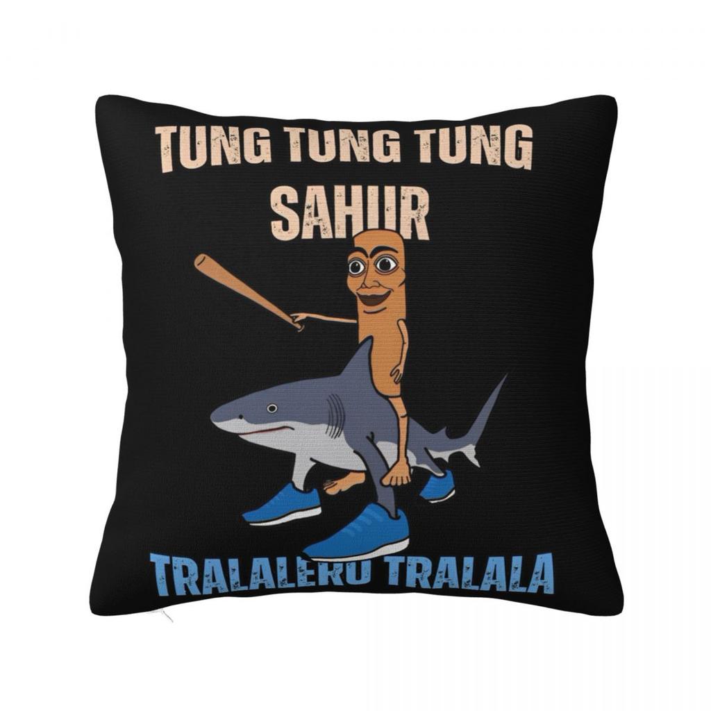 Tung Tung Tung Sahur Square Pillow Case Italian Brainrot Meme Cushion Covers Fashion Decorative Pillowcover for Seat 18