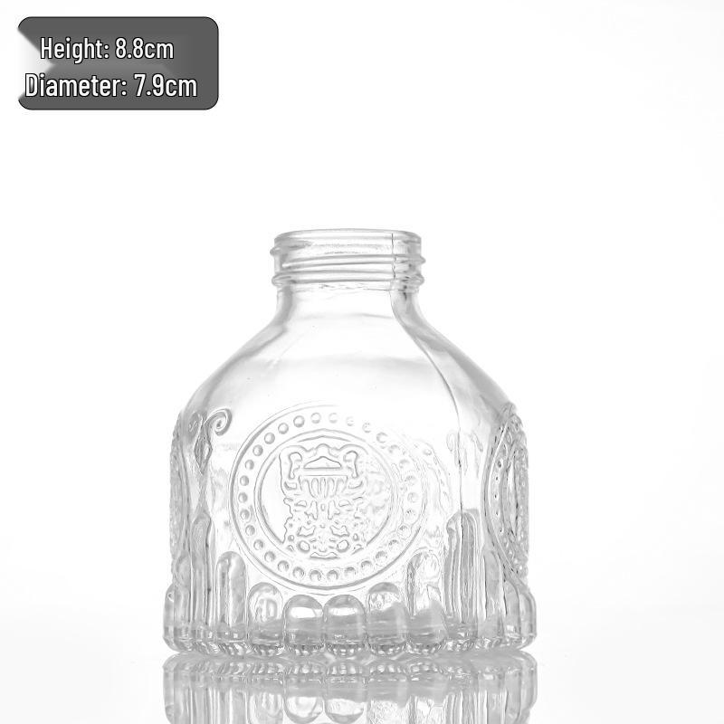 Retro Französisch-Amerikanische Mini-Glasvase für Trockenblumen & Grünzeug