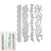 4 Stück Ausstechformen, Ausstechformen in Form von Blumen, Pflanzen und Ranken, Scharfe Kohlenstoffstahl-Schneideschablonen, für Scrapbooking und Kartengestaltung