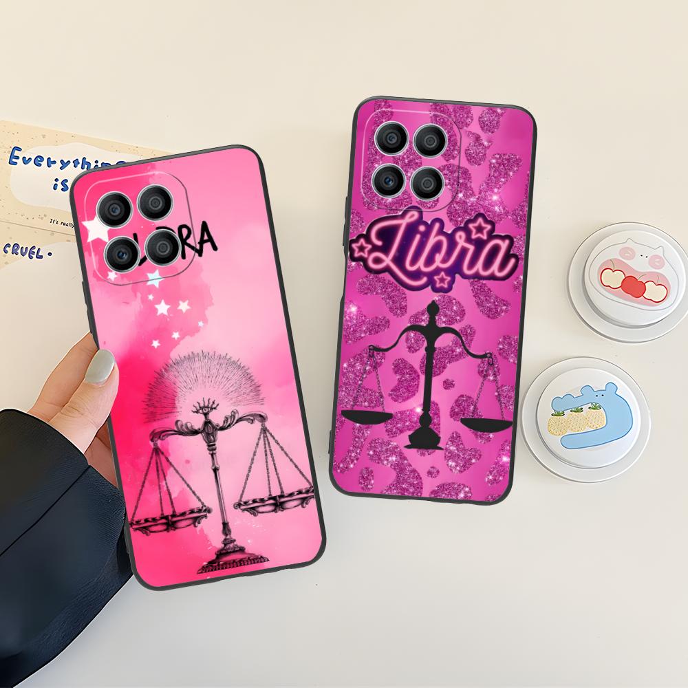 Zodiac Sign Libra Phone Case for Honor 90 80 70 60 50 30 20 10 9 8 7 Pro S SE Lite 5G Soft TPU Shockproof Cover