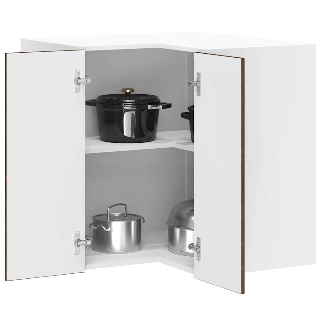 Vidaxl Corner Wall Cabinet for Kitchen, Porto, Brown Oak