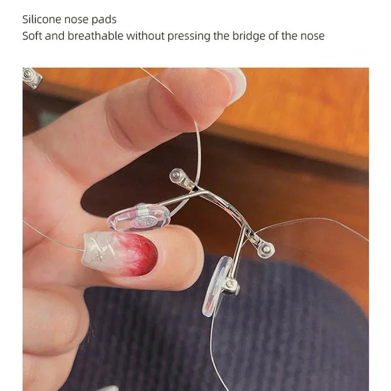 Ultralight Metal Rimless Reading Glasses Women Men Oversized Eyeglasses for Myopia -1.0 1.5 2.0 2.5 3.0 3.5 4.0 4.5 5.0 Gafas