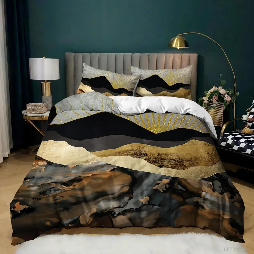 Starry Night Van Gogh Duvet Cover Set Queen Size,Oil Painting Famous Modern Classic Sky Star Art,Decorative 3D Bedding Set Tool