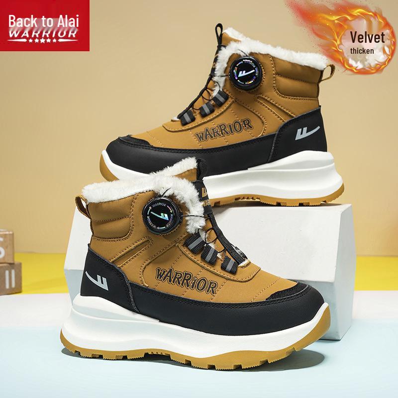 Wodoodporne śniegowce chłopięce Huili z podszewką z polaru dla nastolatków